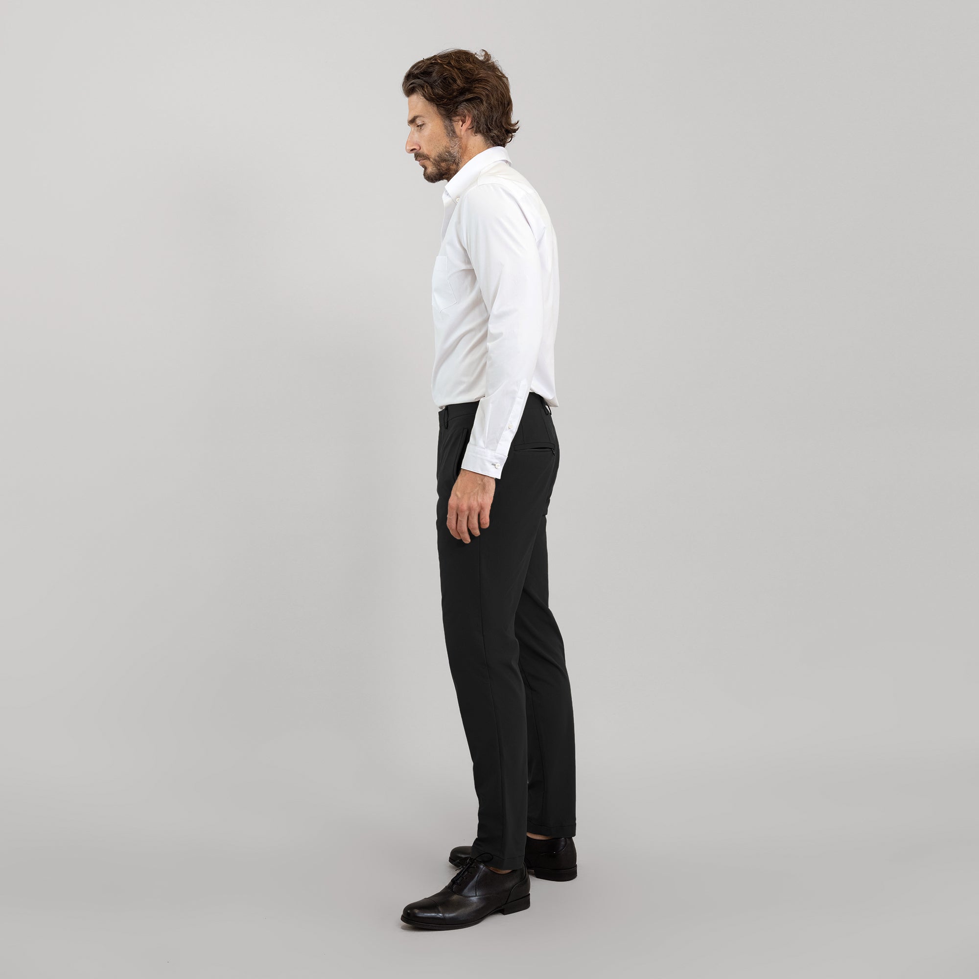 bespoke custom trousers pant chino performance technical model John in Black