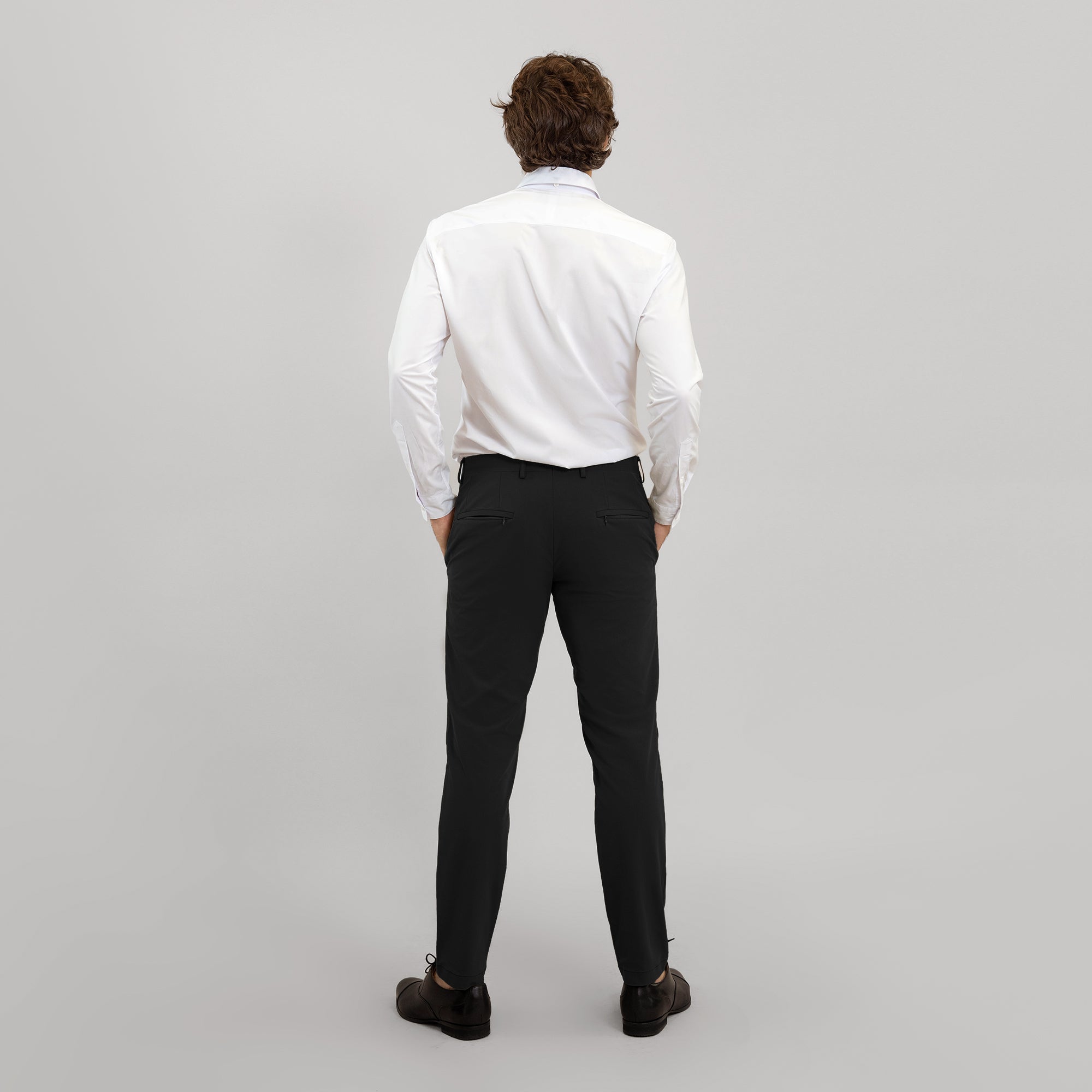 bespoke custom trousers pant chino performance technical model John in Black