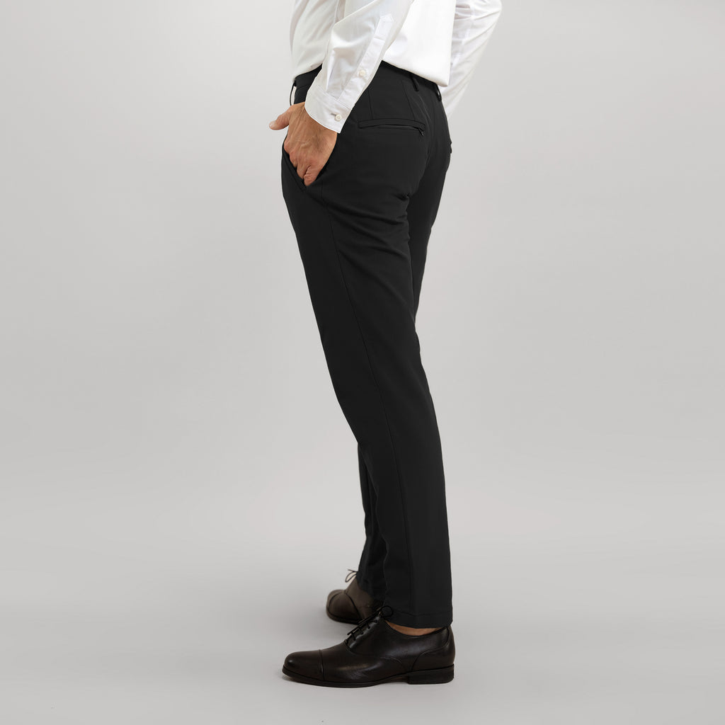 bespoke custom trousers pant chino performance technical model John in Black