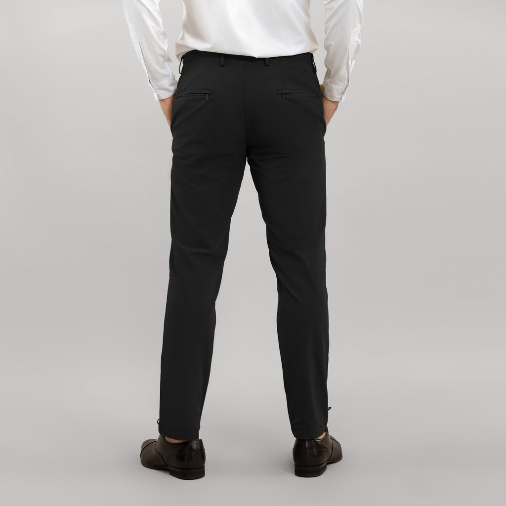 bespoke custom trousers pant chino performance technical model John in Black