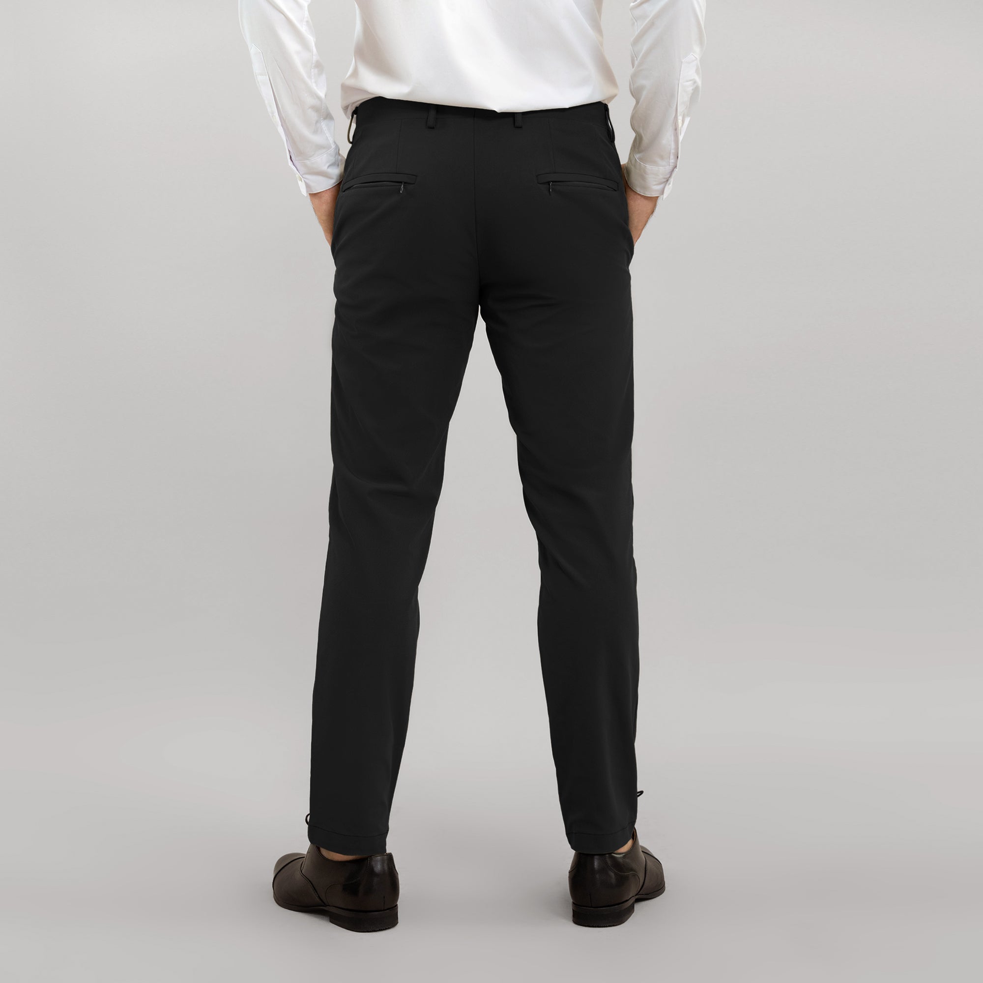 bespoke custom trousers pant chino performance technical model John in Black