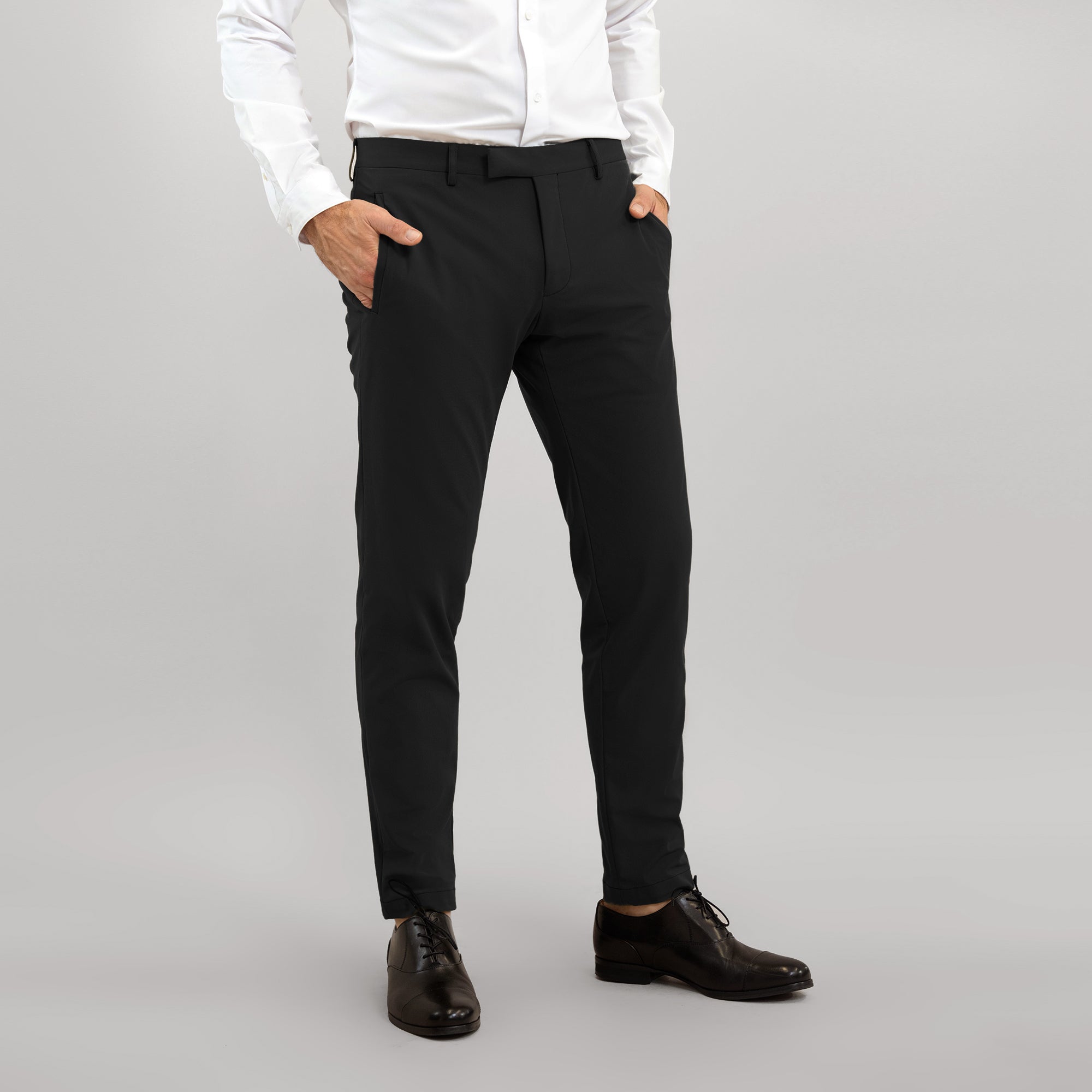 bespoke custom trousers pant chino performance technical model John in Black