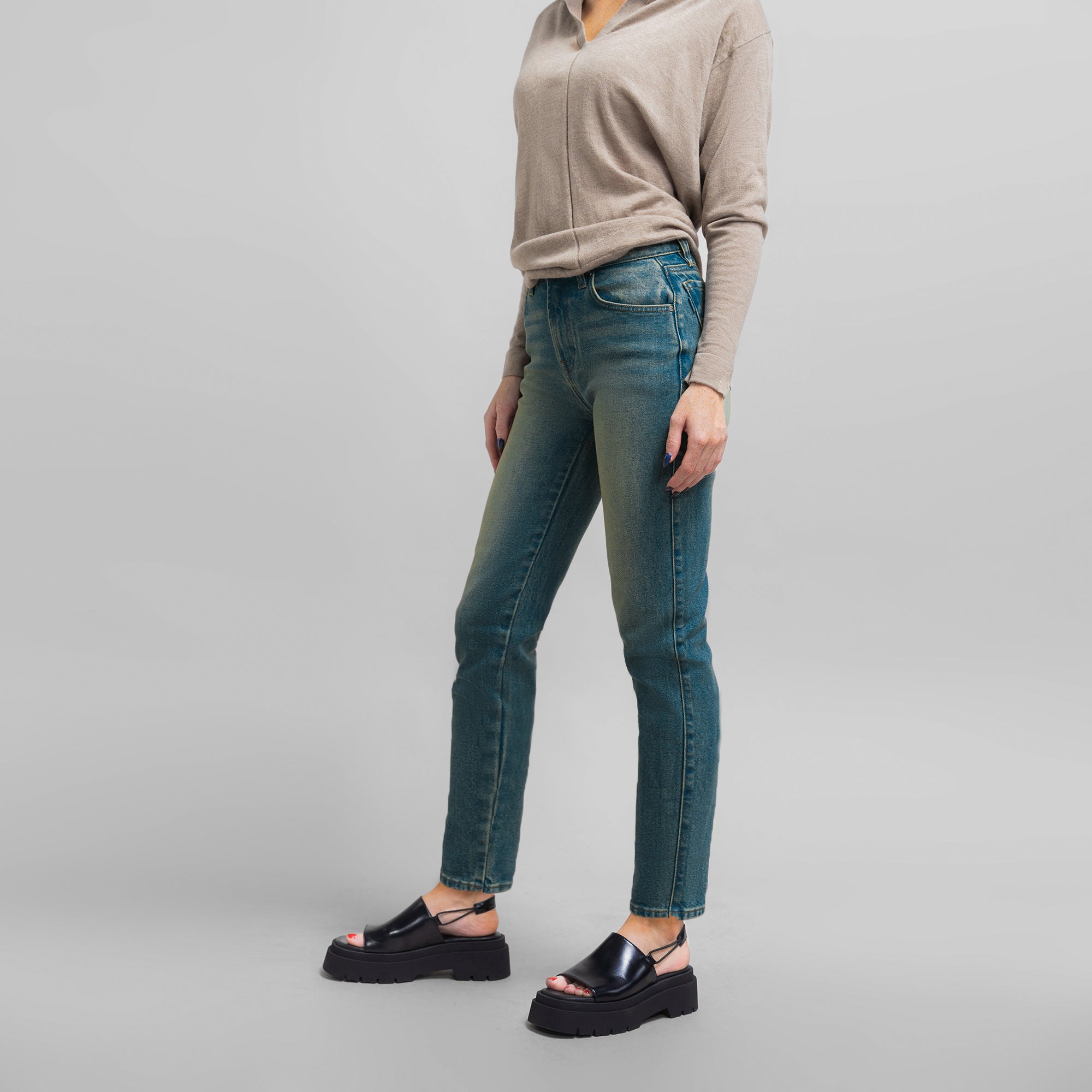 cigarette custom jeans vintage model Kelsey in Indigo Dune