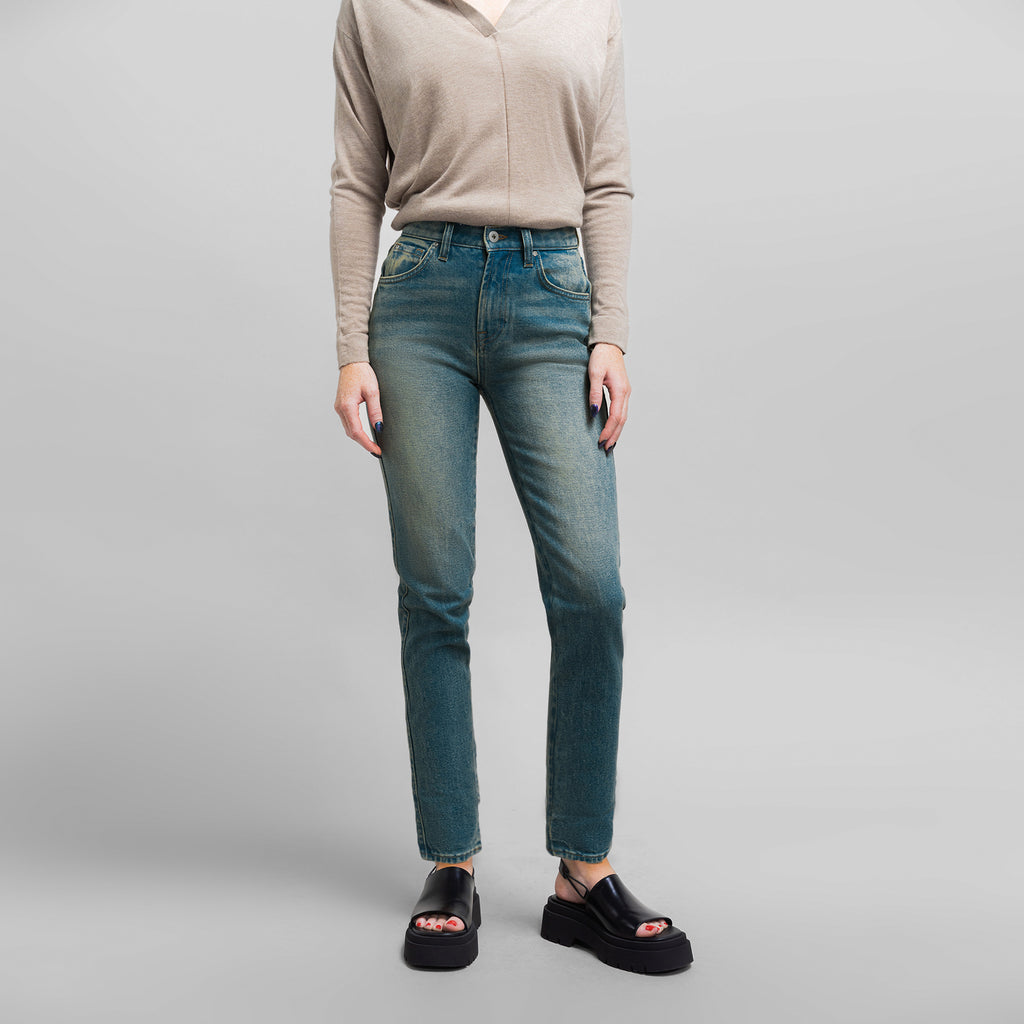 cigarette custom jeans vintage model Kelsey in Indigo Dune
