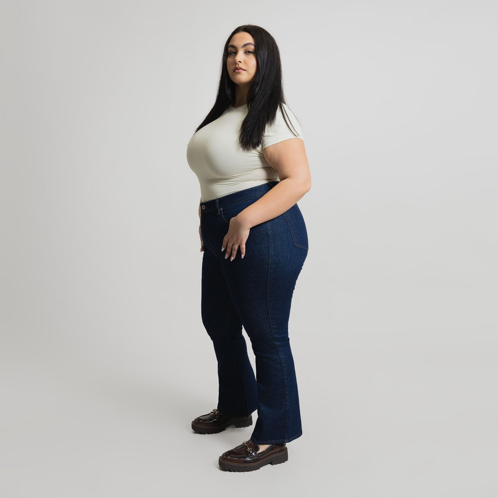 Tags:(5'9"|14-16) custom bootcut jeans vintage model Moe in Deep Indigo