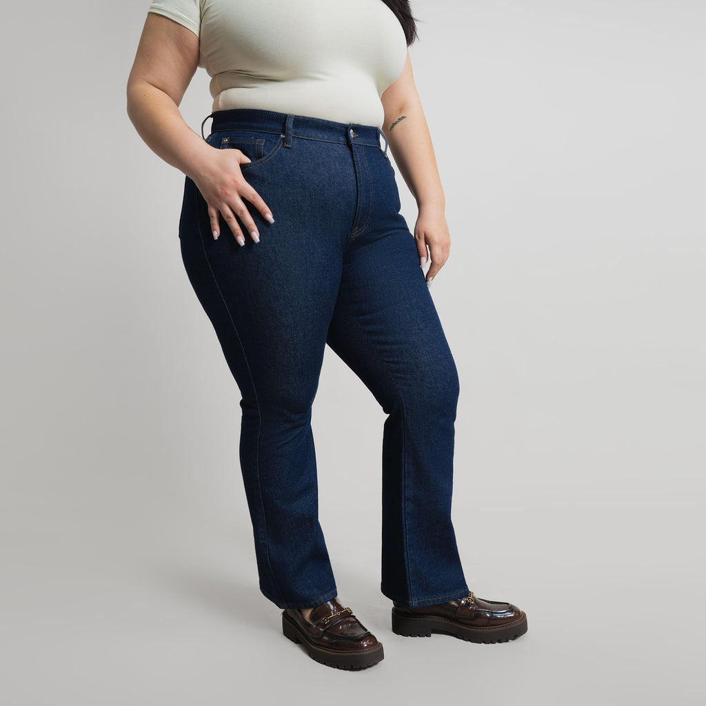 Tags:(5'9"|14-16) custom bootcut jeans vintage model Moe in Deep Indigo