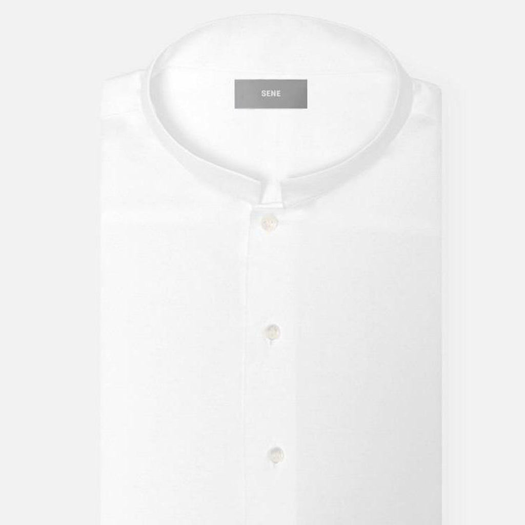 Bespoke Custom Dorsey Shirt model Guillermo in White BreezeTech