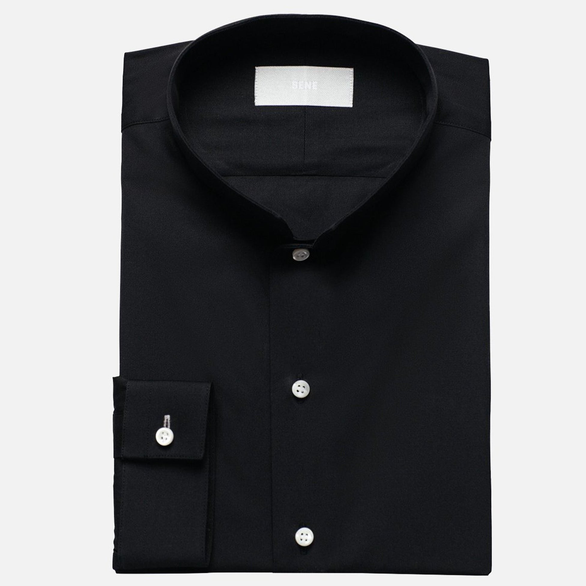 Bespoke Custom Dorsey Shirt model Jimmy in Black BreezeTech