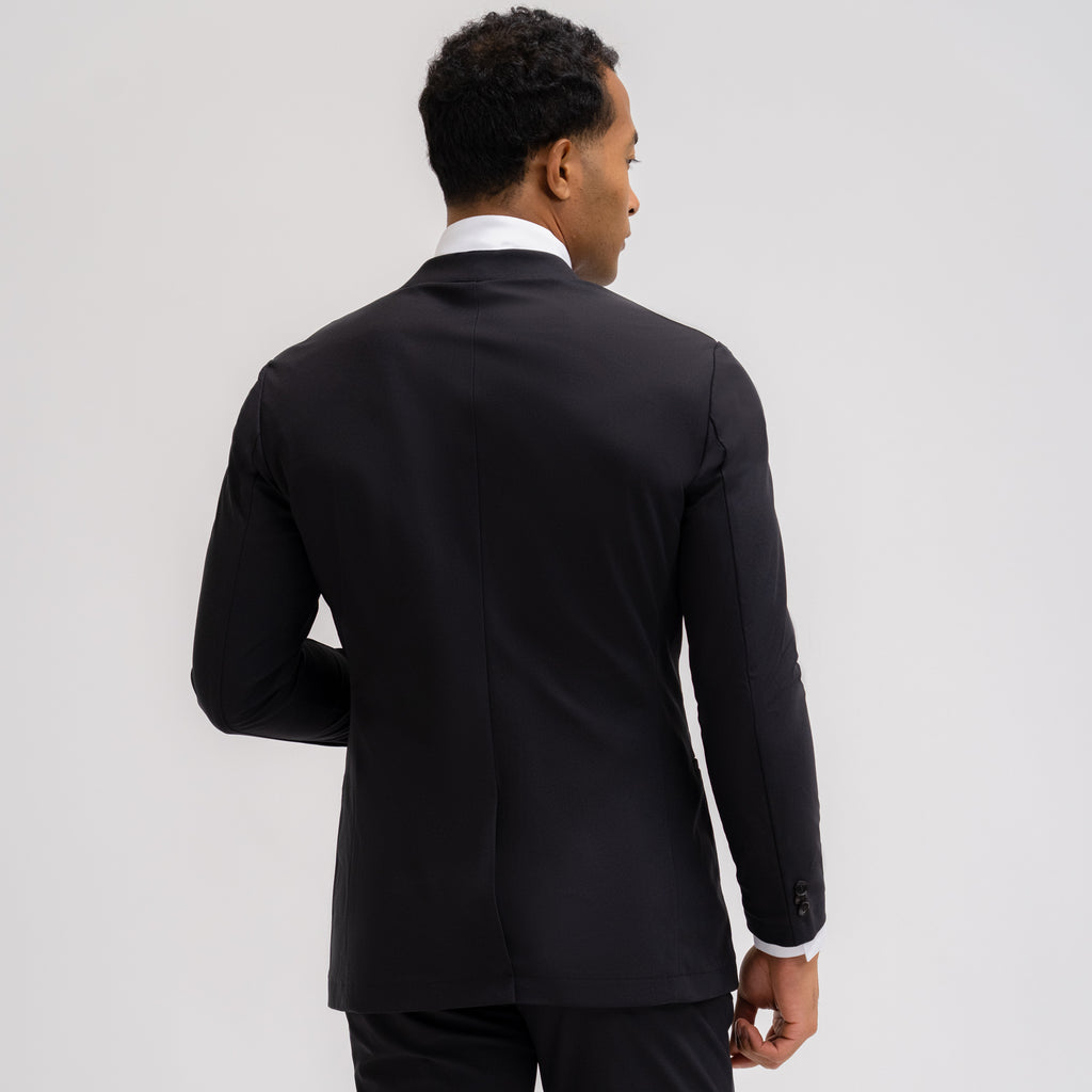 bespoke custom athleisure travel men's suit los angeles model Theon in Black