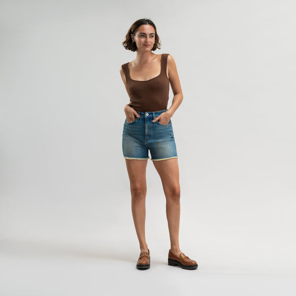 True Denim Edge Shorts