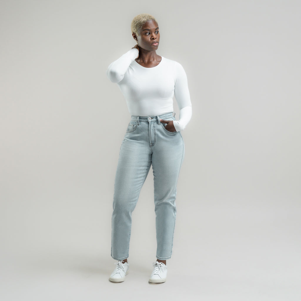 Tags:(5'9"|8-10) True vintage mom jeans custom sizeless tailored model Amara in Vintage Gin