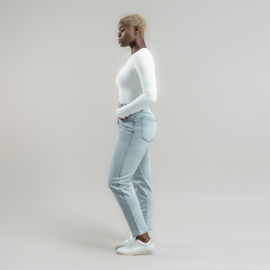 Tags:(5'9"|8-10) True vintage mom jeans custom sizeless tailored model Amara in Vintage Gin