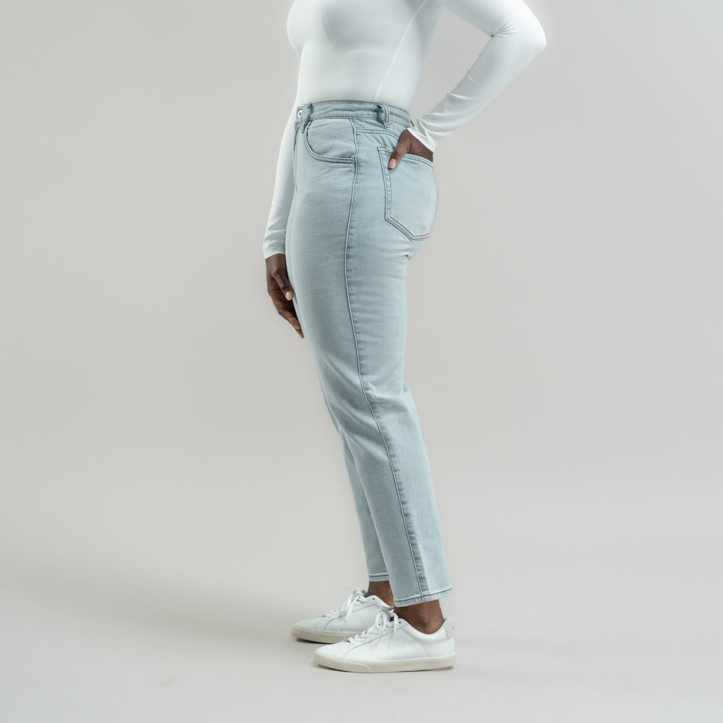 Tags:(5'9"|8-10) True vintage mom jeans custom sizeless tailored model Amara in Vintage Gin