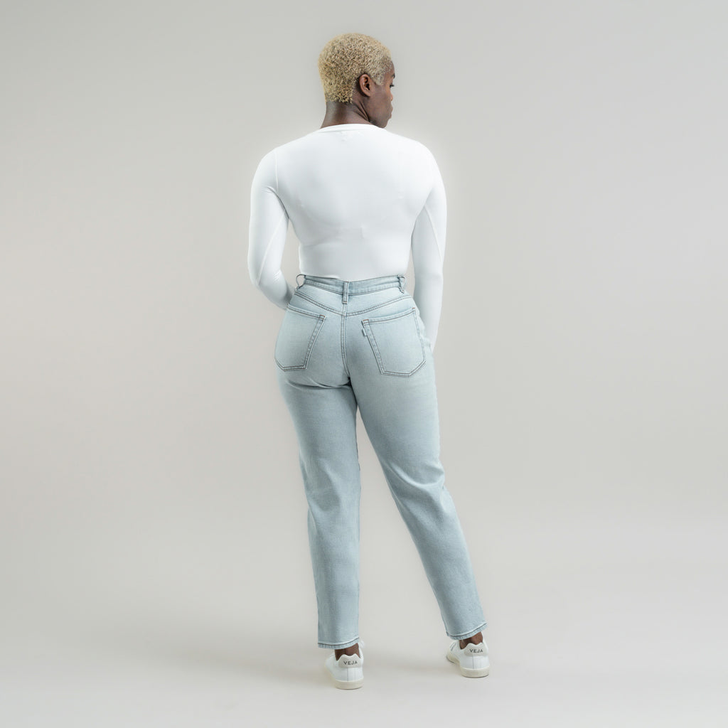 Tags:(5'9"|8-10) True vintage mom jeans custom sizeless tailored model Amara in Vintage Gin