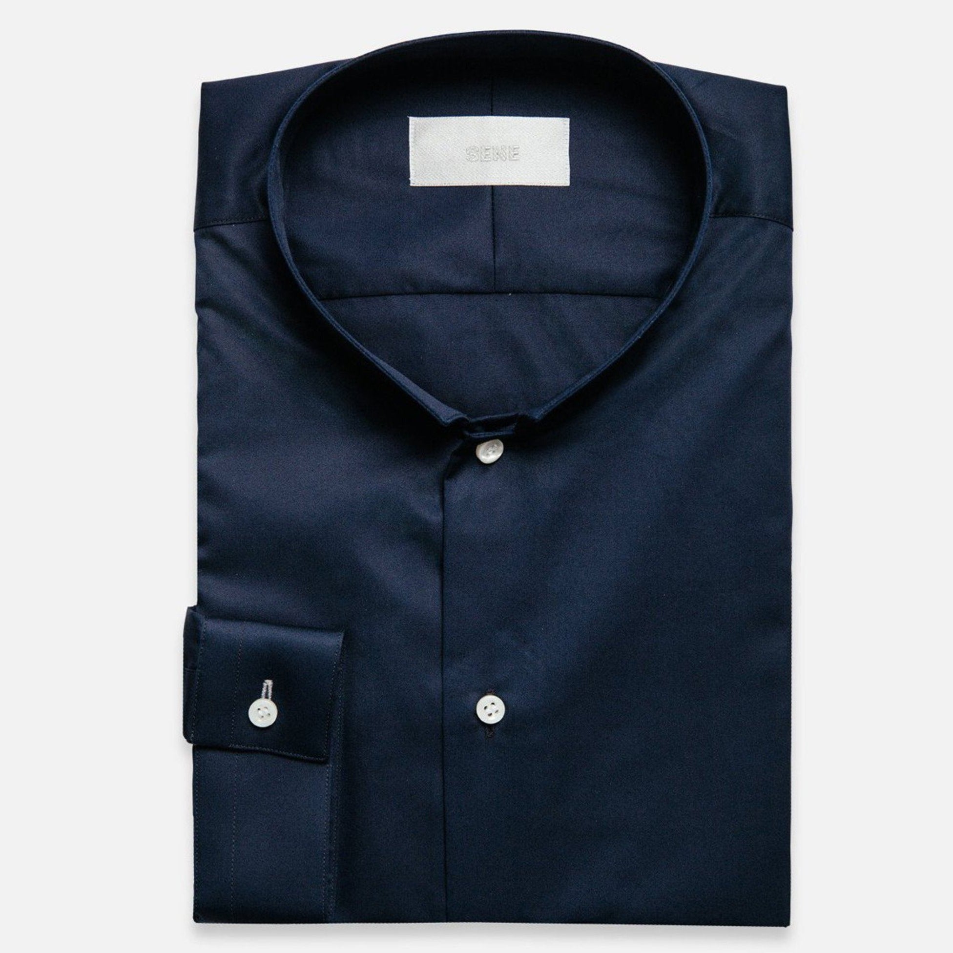 Bespoke Custom Dorsey Shirt model Jimmy in Navy BreezeTech